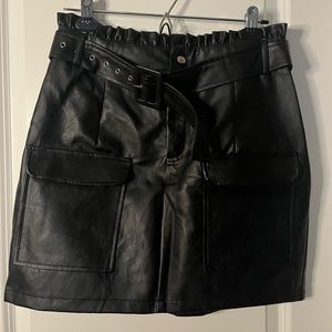 In The Style Faux Leather Skirt